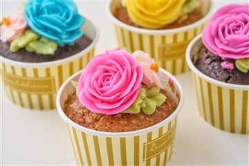 お花のカップケーキ4個セット