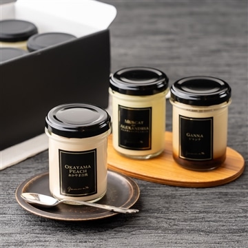 冷凍発送。岡山県産フルーツプリンと人気プリン 3種6個セット