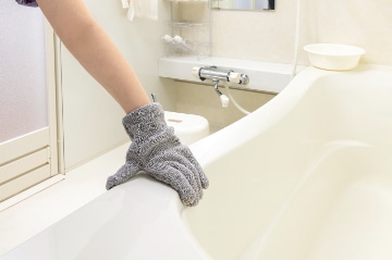 びっくりバス用ピカピカ汚れ落とし手袋 グレー