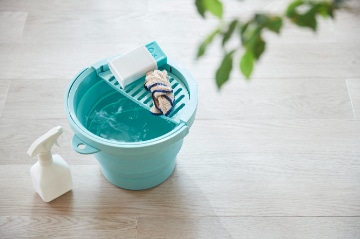 おりたためるバケツ8Lトレー付 ミントグリーン