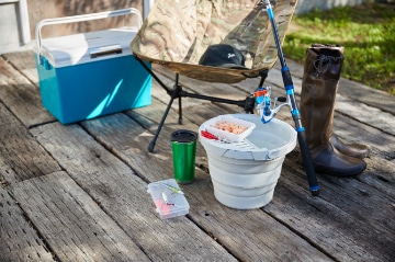 おりたためるバケツ8Lトレー付 グレー