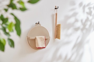 おりたためるバケツ8Lフタ付き ベージュ