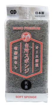 モノプレミアム 台所スポンジ ソフト グレー