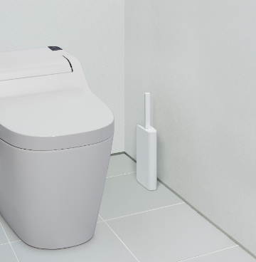 スリムトイレブラシ ケース付き ホワイト